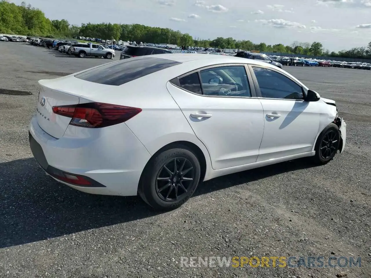 3 Photograph of a damaged car 5NPD74LF4KH442225 HYUNDAI ELANTRA 2019