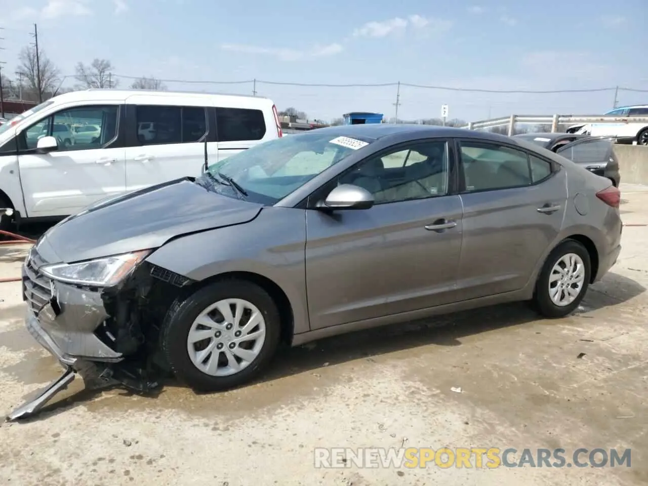 1 Photograph of a damaged car 5NPD74LF4KH488993 HYUNDAI ELANTRA 2019