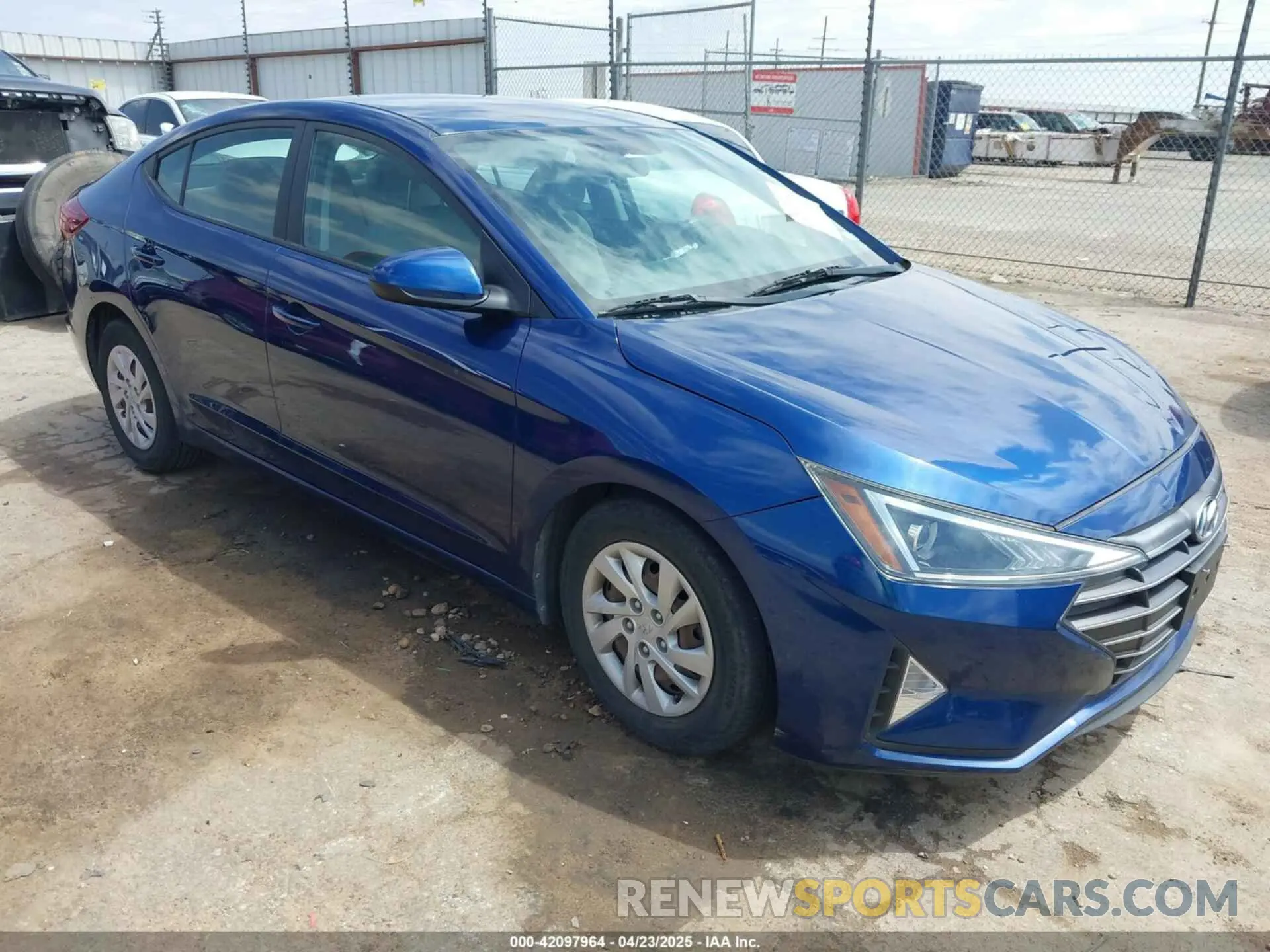 1 Photograph of a damaged car 5NPD74LF4KH493417 HYUNDAI ELANTRA 2019