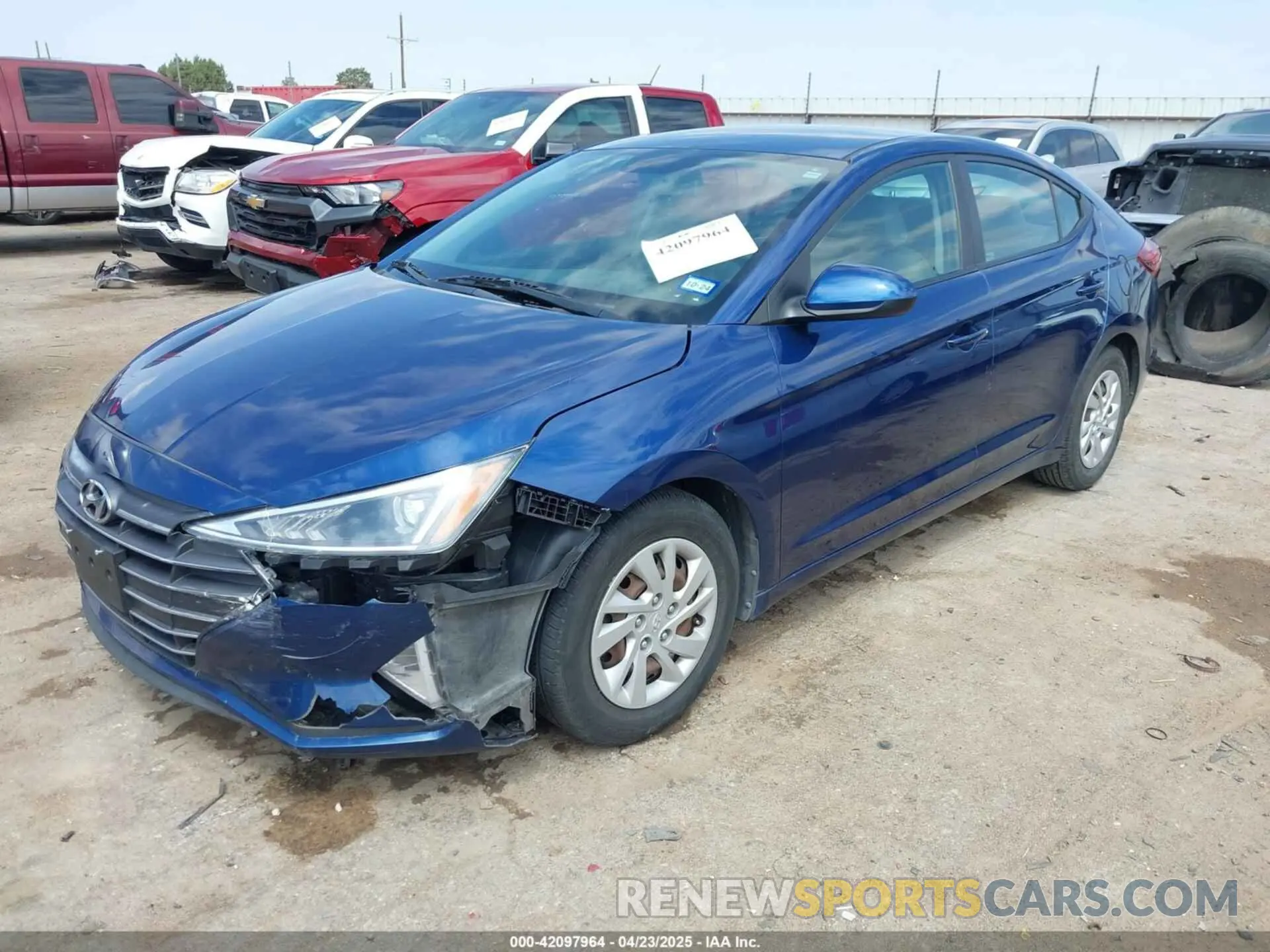 2 Photograph of a damaged car 5NPD74LF4KH493417 HYUNDAI ELANTRA 2019