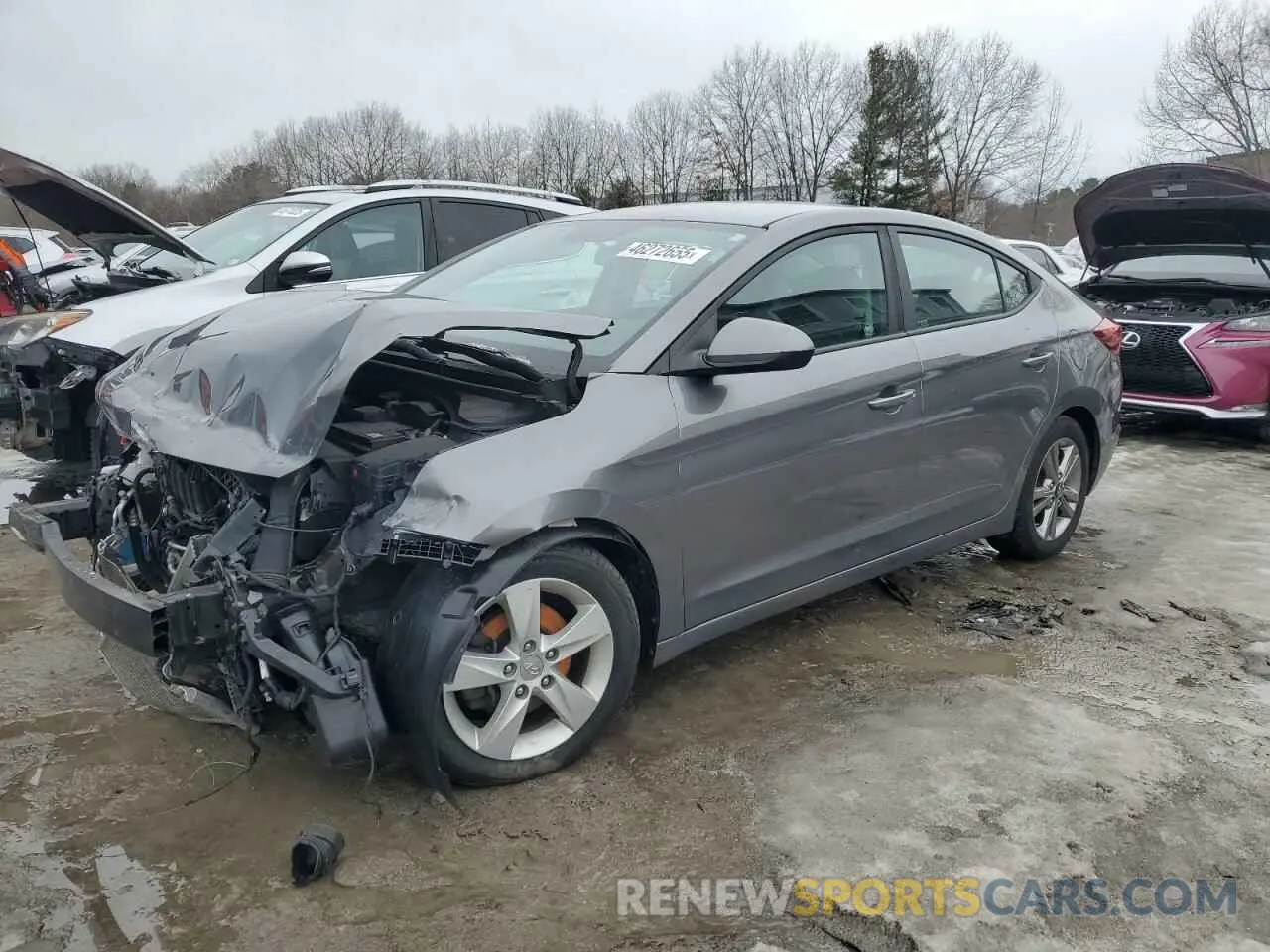 1 Photograph of a damaged car 5NPD74LF5KH419780 HYUNDAI ELANTRA 2019