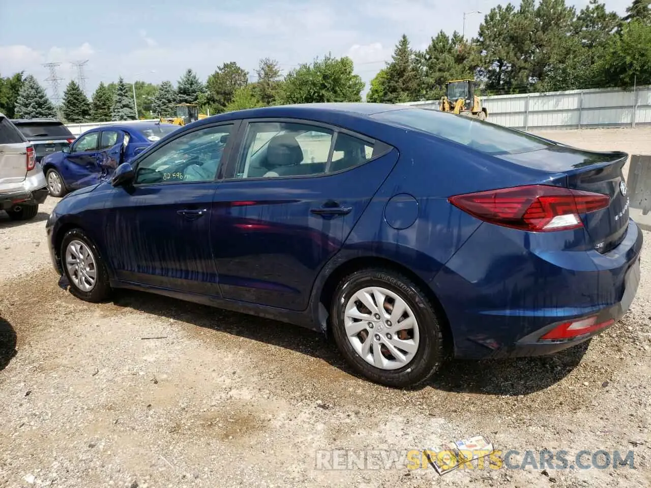 2 Photograph of a damaged car 5NPD74LF5KH495841 HYUNDAI ELANTRA 2019