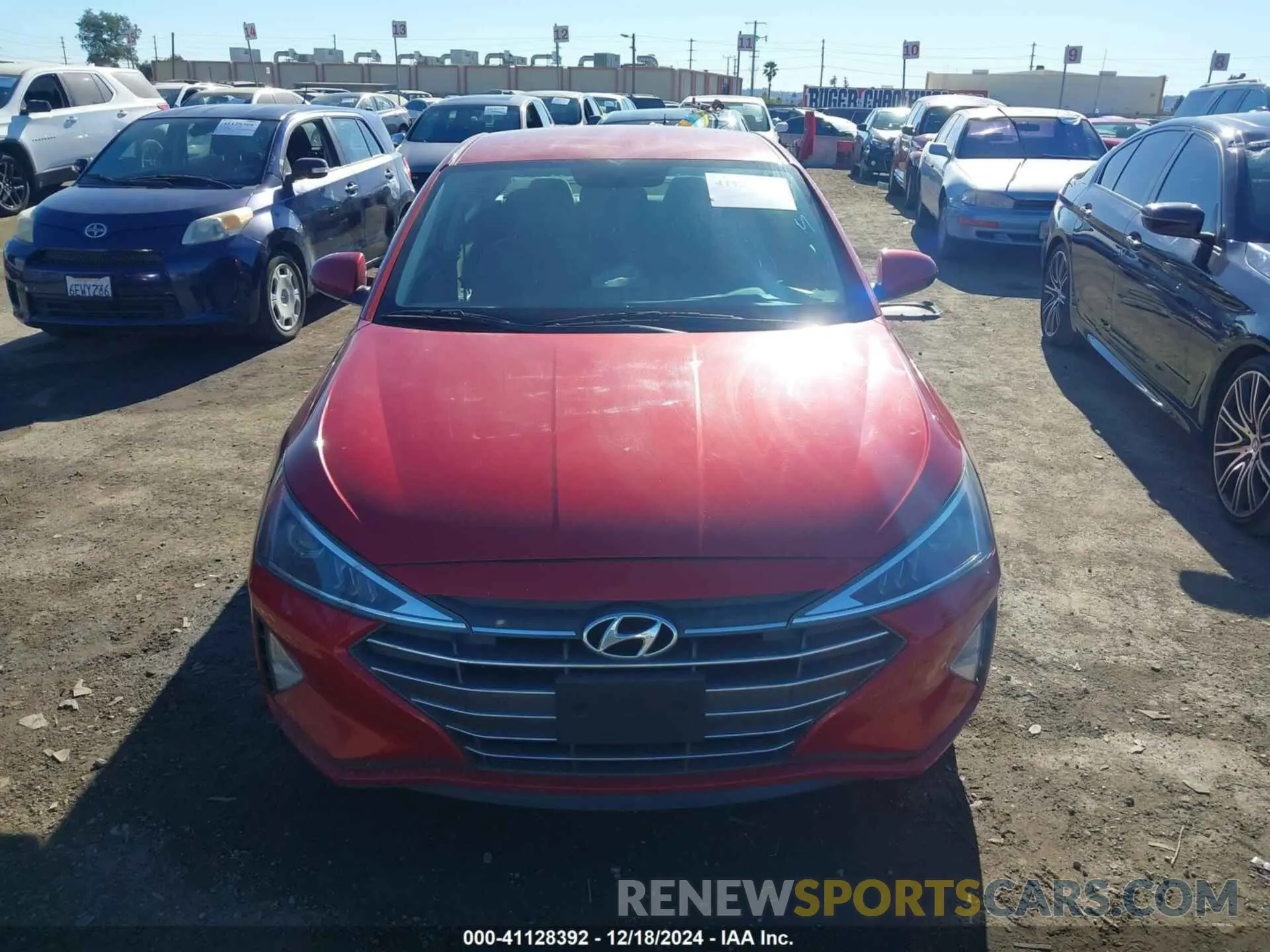 11 Photograph of a damaged car 5NPD74LF6KH452450 HYUNDAI ELANTRA 2019