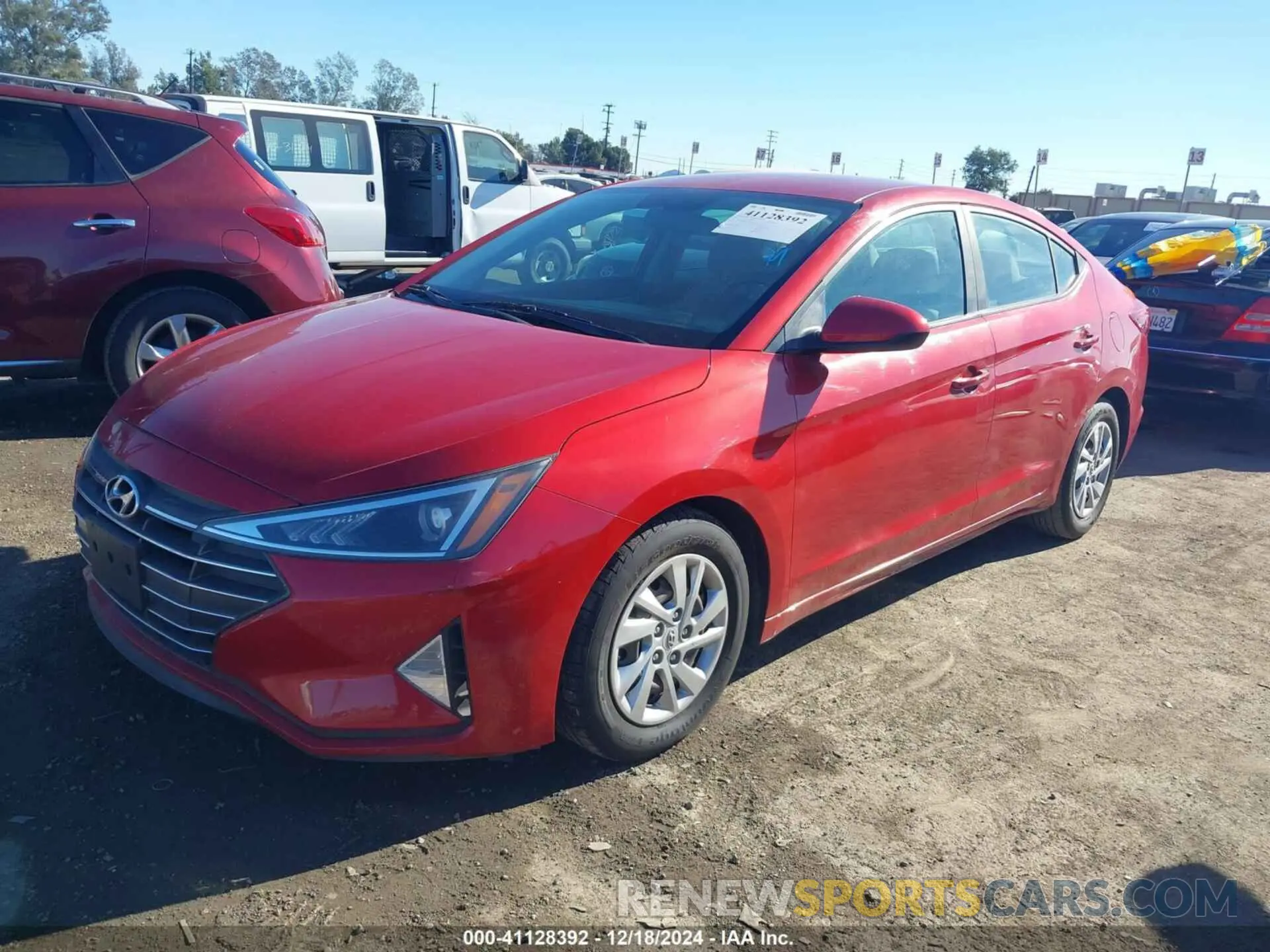 2 Photograph of a damaged car 5NPD74LF6KH452450 HYUNDAI ELANTRA 2019