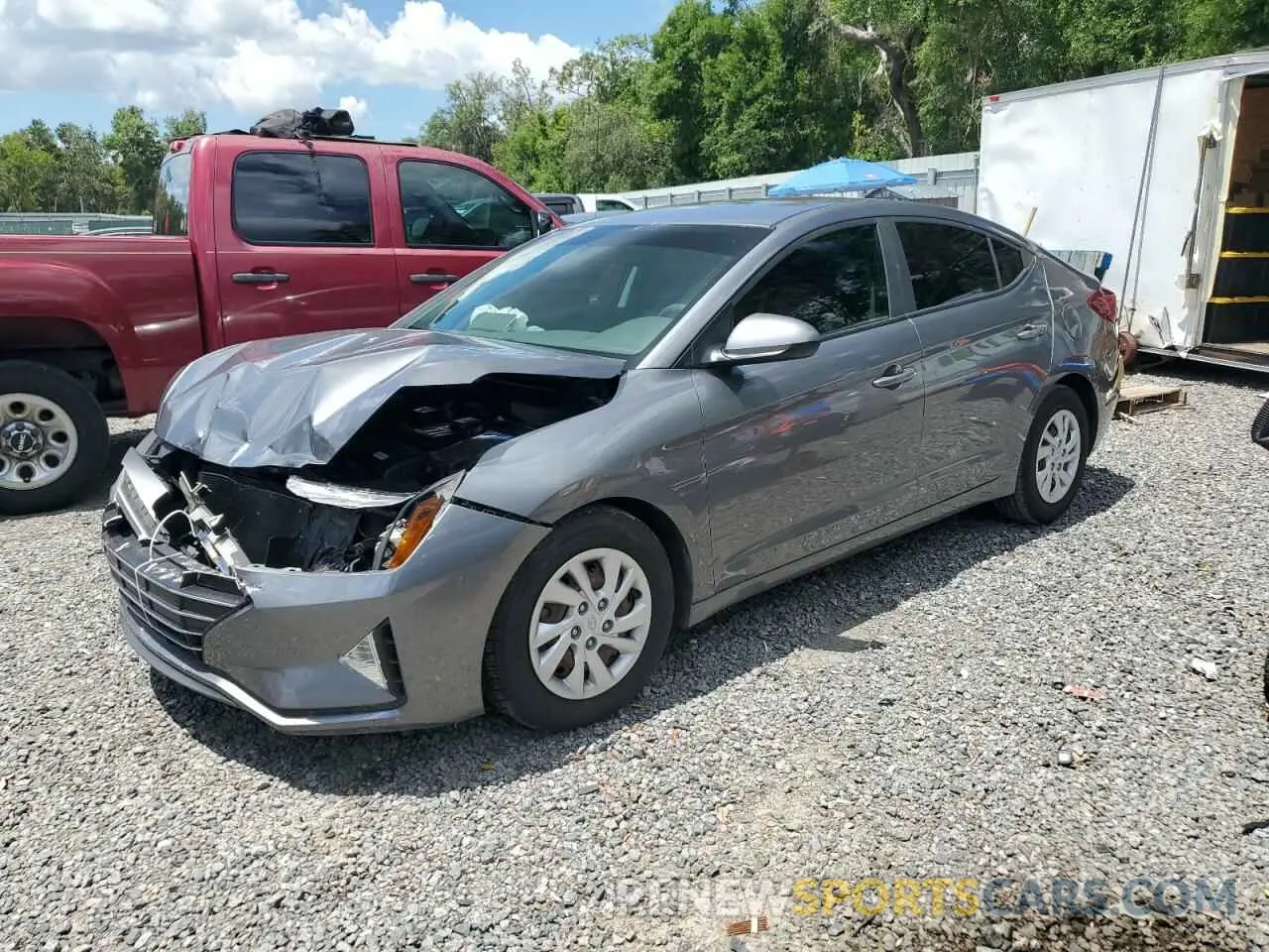 1 Photograph of a damaged car 5NPD74LF6KH478031 HYUNDAI ELANTRA 2019