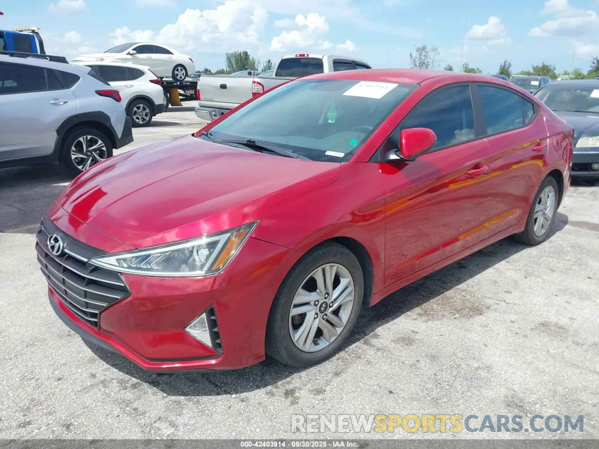2 Photograph of a damaged car 5NPD74LF6KH486615 HYUNDAI ELANTRA 2019