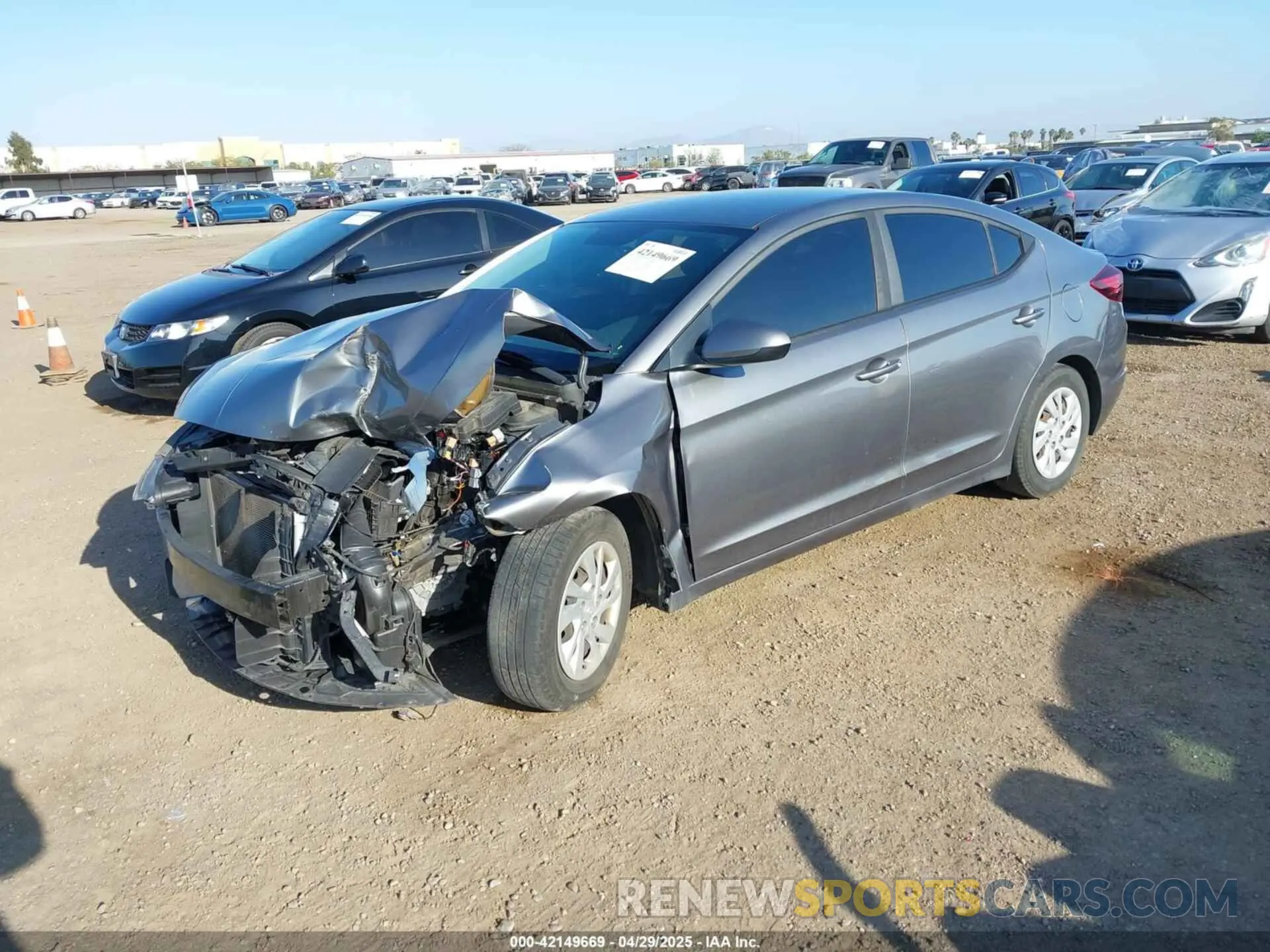 2 Photograph of a damaged car 5NPD74LF7KH445782 HYUNDAI ELANTRA 2019