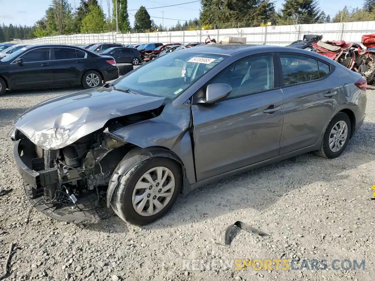 1 Photograph of a damaged car 5NPD74LF7KH481245 HYUNDAI ELANTRA 2019