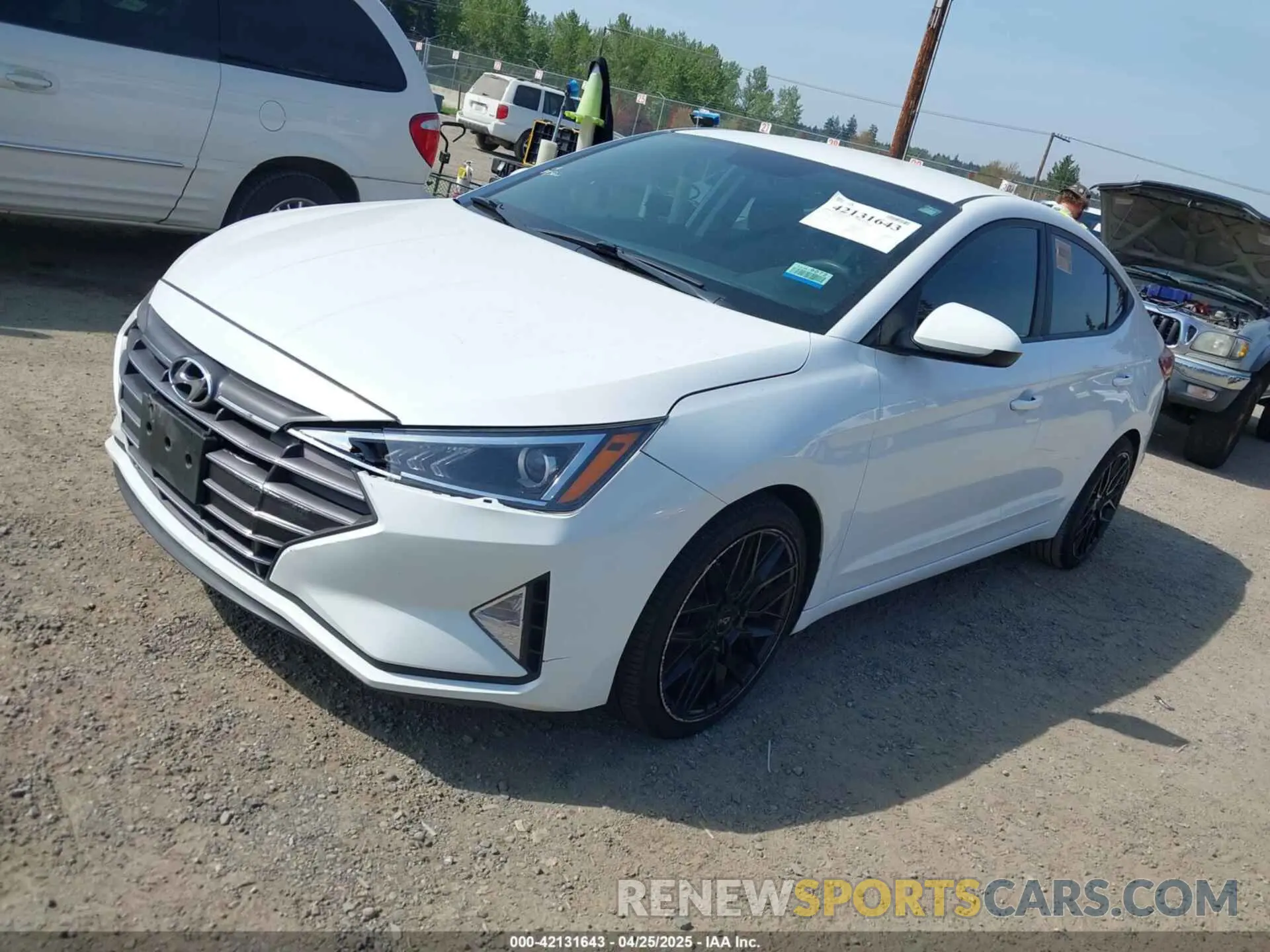 2 Photograph of a damaged car 5NPD74LF8KH433480 HYUNDAI ELANTRA 2019