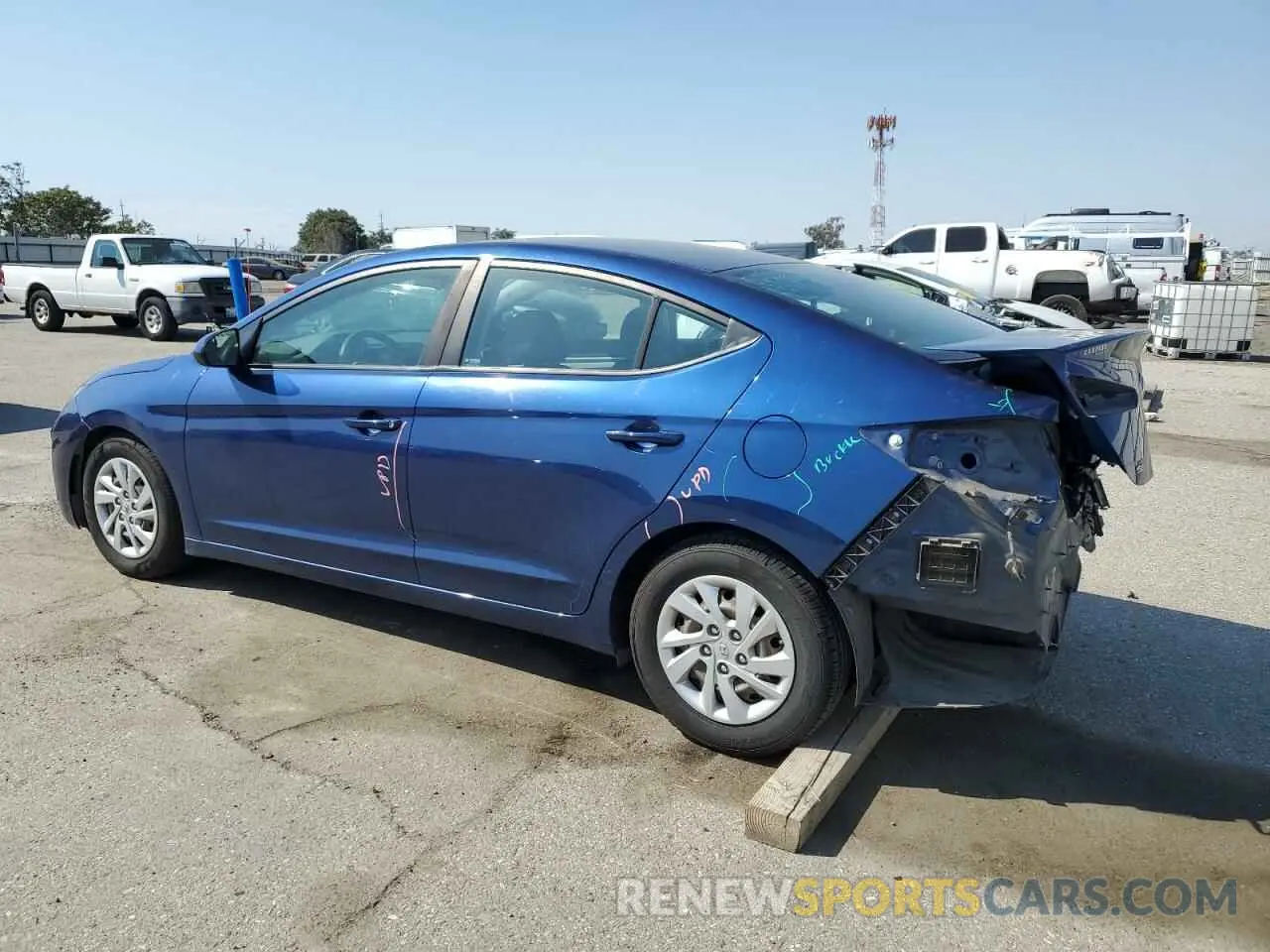 2 Photograph of a damaged car 5NPD74LF8KH455088 HYUNDAI ELANTRA 2019