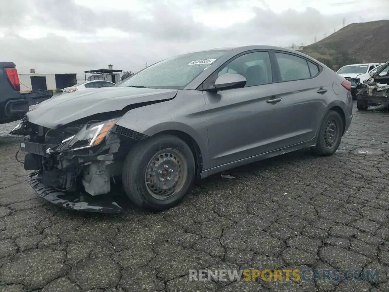 1 Photograph of a damaged car 5NPD74LF8KH493310 HYUNDAI ELANTRA 2019