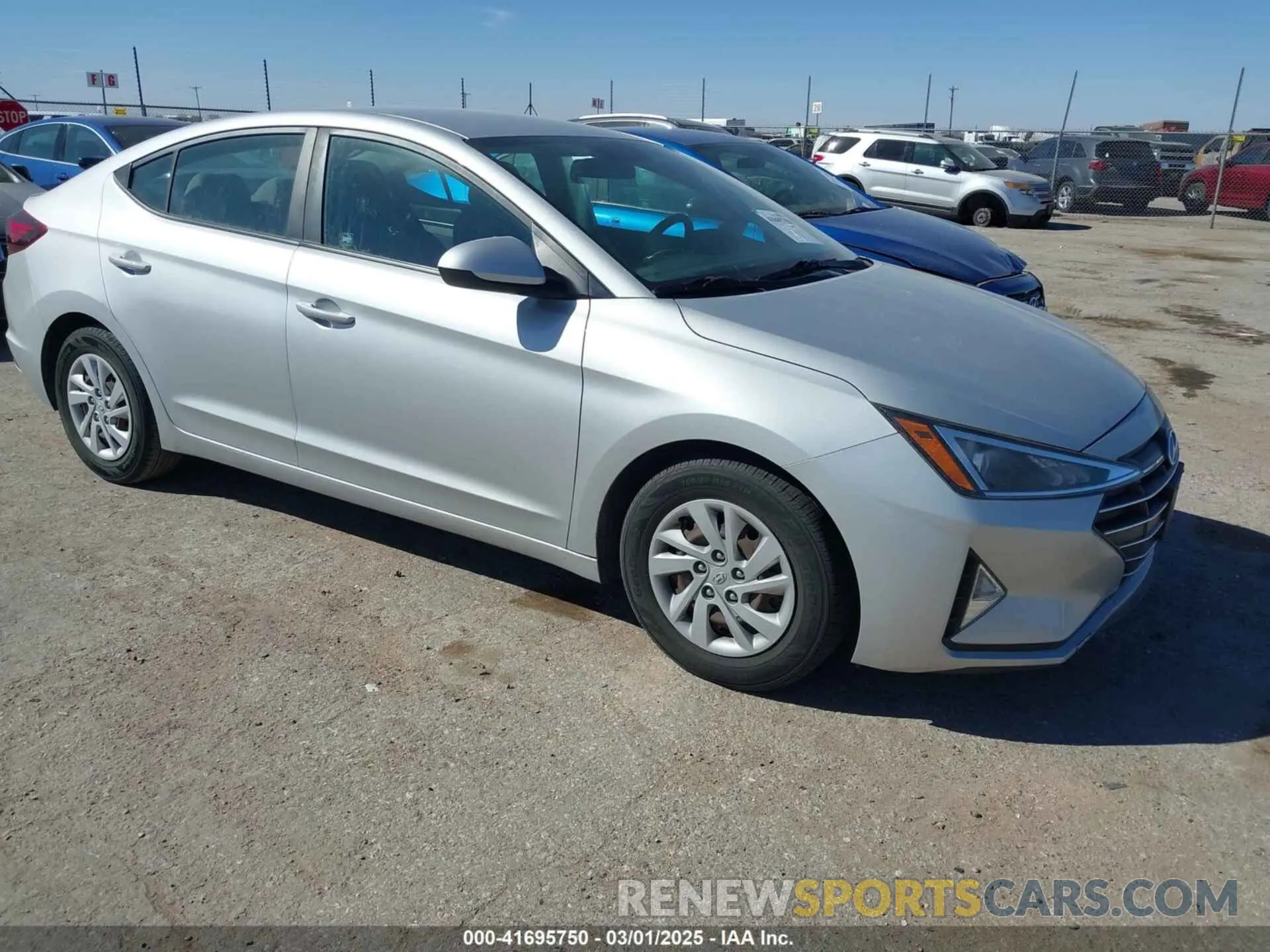 1 Photograph of a damaged car 5NPD74LF9KH412055 HYUNDAI ELANTRA 2019