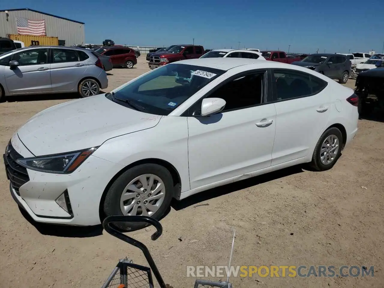 1 Photograph of a damaged car 5NPD74LF9KH457044 HYUNDAI ELANTRA 2019