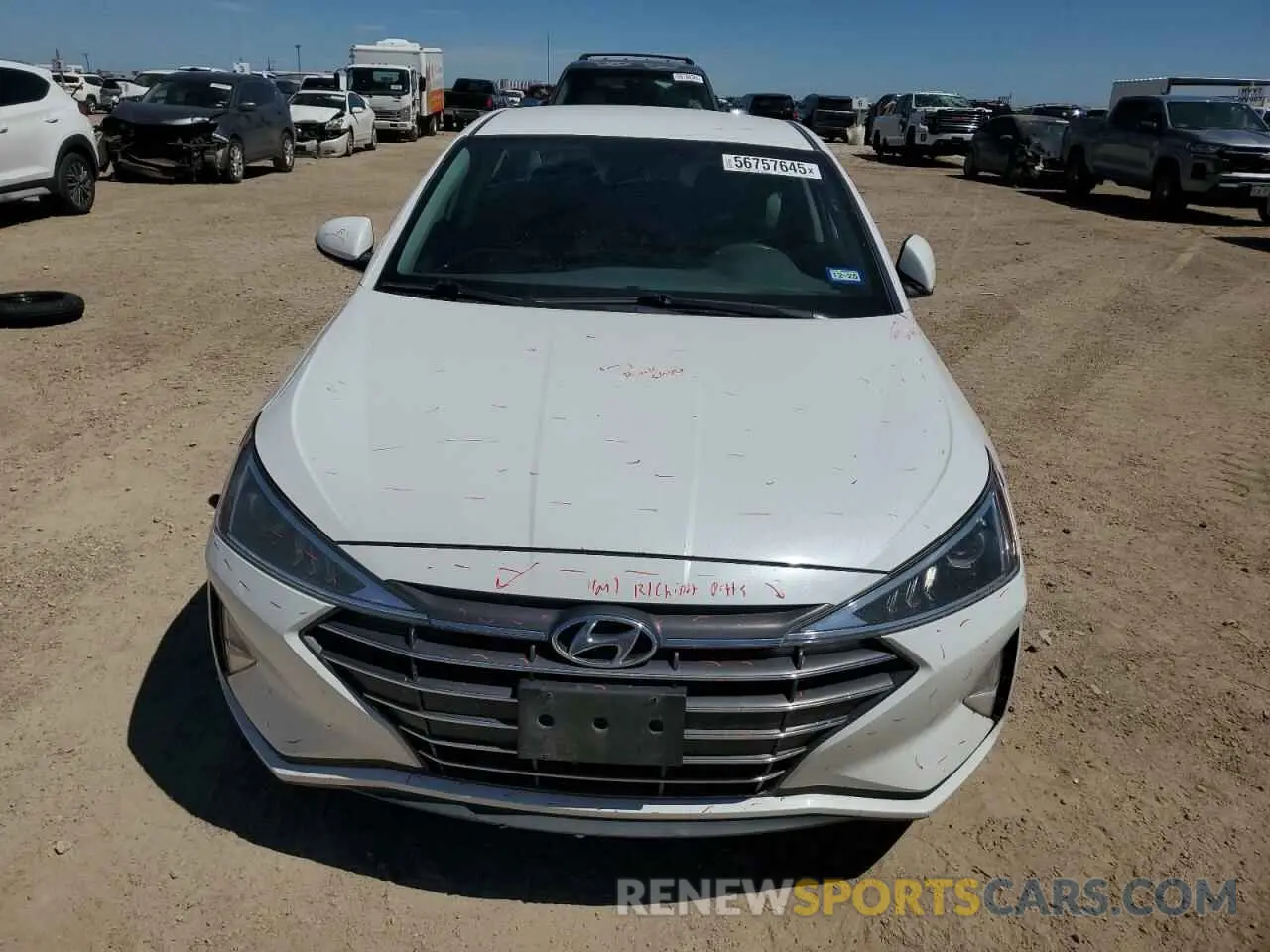 5 Photograph of a damaged car 5NPD74LF9KH457044 HYUNDAI ELANTRA 2019