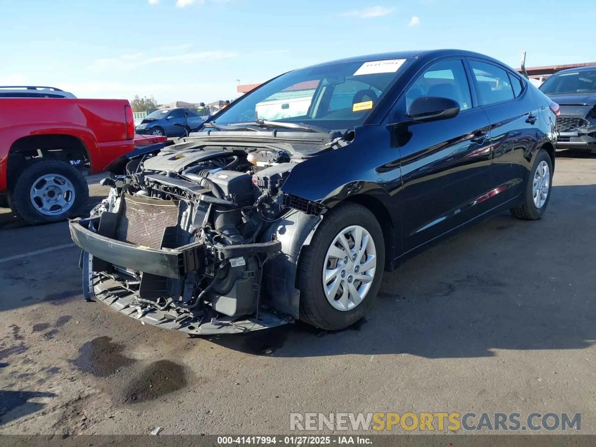 2 Photograph of a damaged car 5NPD74LFXKH432637 HYUNDAI ELANTRA 2019