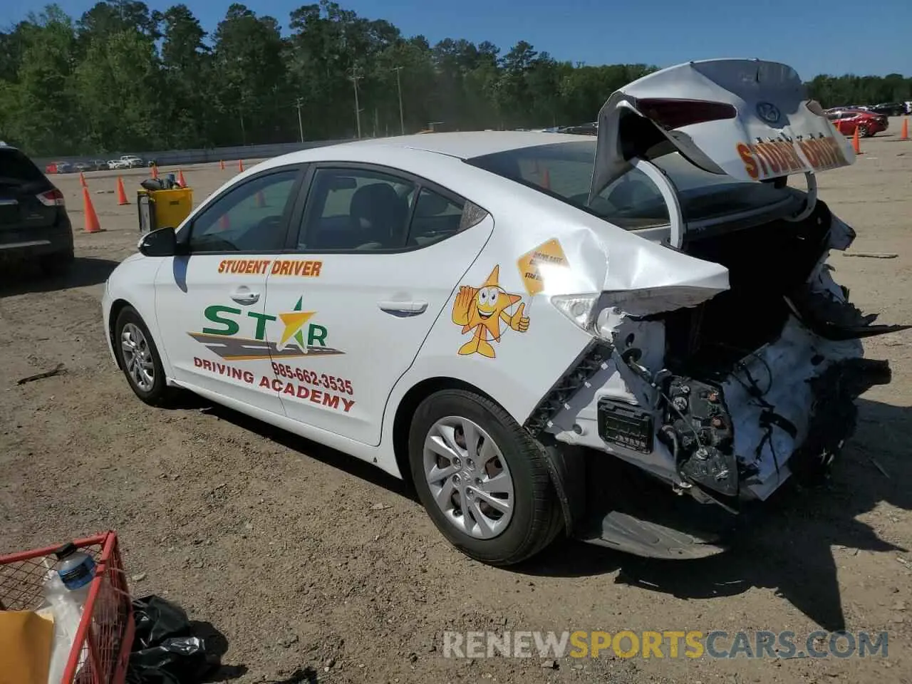 2 Photograph of a damaged car 5NPD74LFXKH481398 HYUNDAI ELANTRA 2019