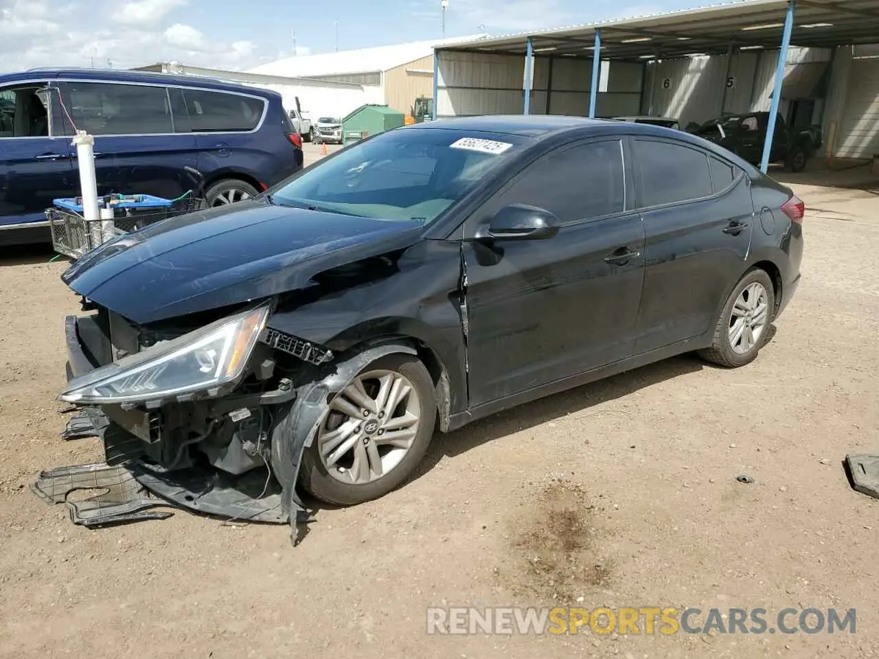1 Photograph of a damaged car 5NPD84LF0KH426391 HYUNDAI ELANTRA 2019