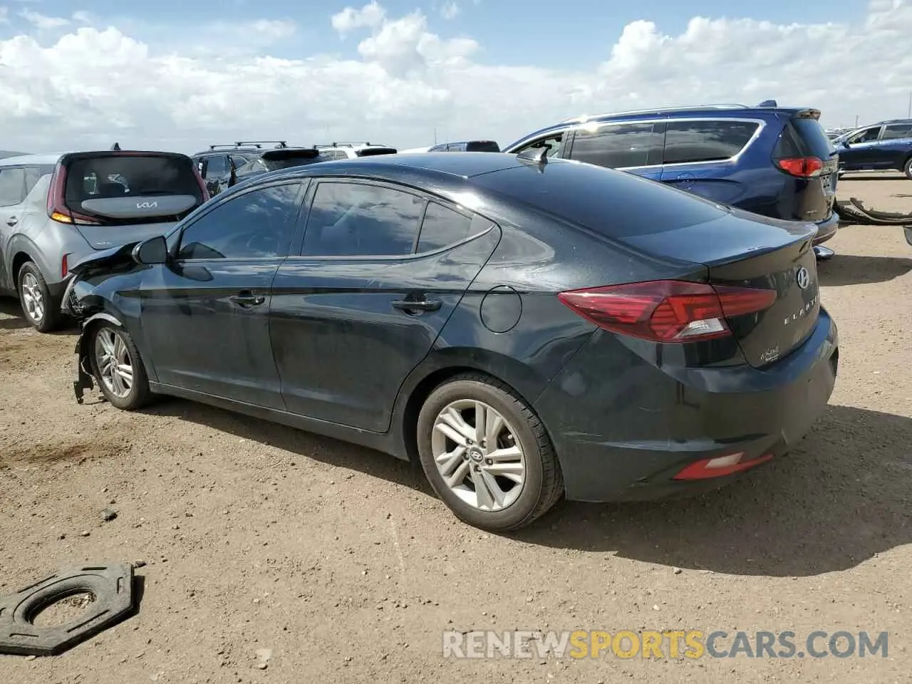2 Photograph of a damaged car 5NPD84LF0KH426391 HYUNDAI ELANTRA 2019