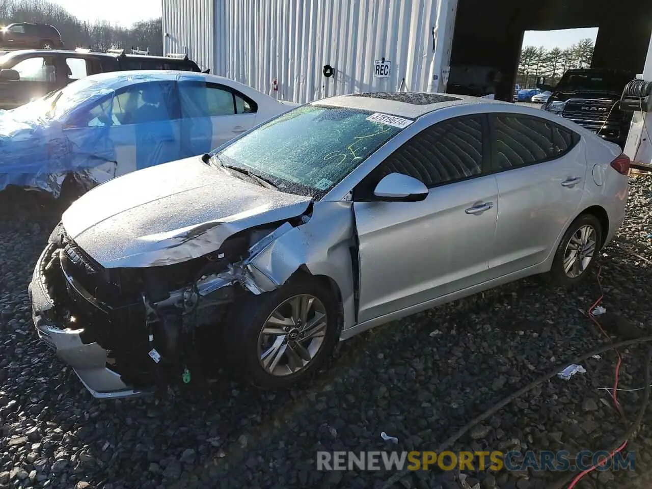 1 Photograph of a damaged car 5NPD84LF0KH436080 HYUNDAI ELANTRA 2019