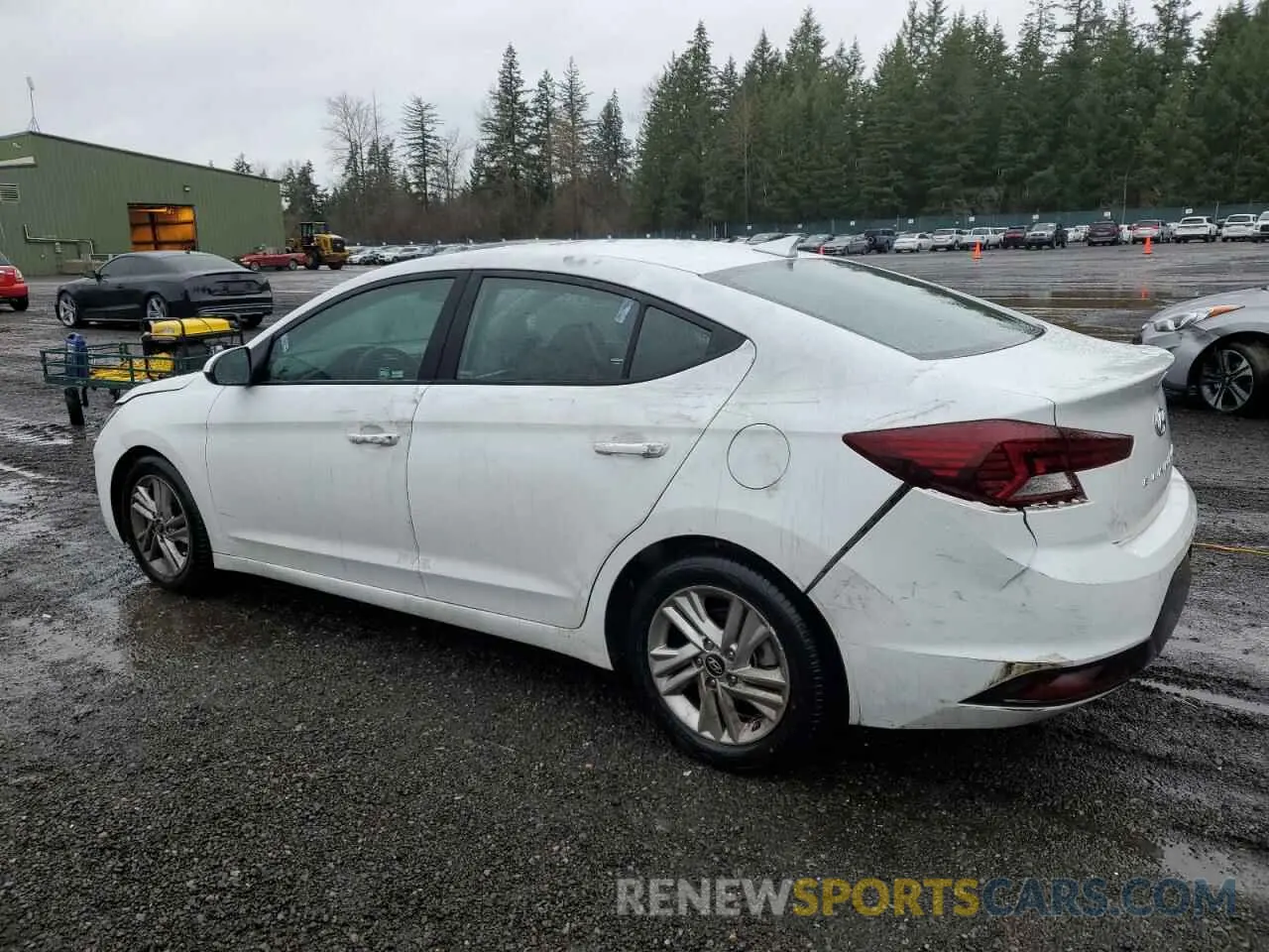 2 Photograph of a damaged car 5NPD84LF0KH452182 HYUNDAI ELANTRA 2019