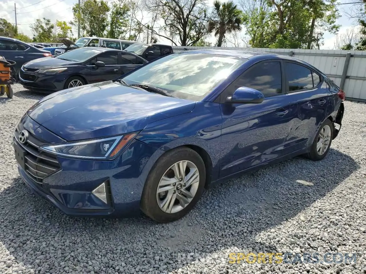 1 Photograph of a damaged car 5NPD84LF0KH459259 HYUNDAI ELANTRA 2019