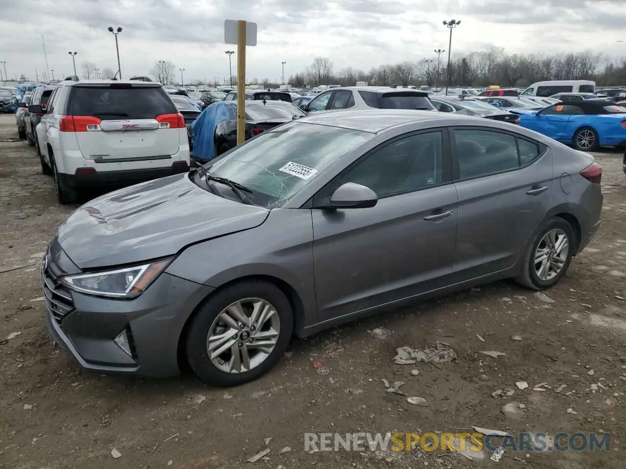 1 Photograph of a damaged car 5NPD84LF1KH421491 HYUNDAI ELANTRA 2019