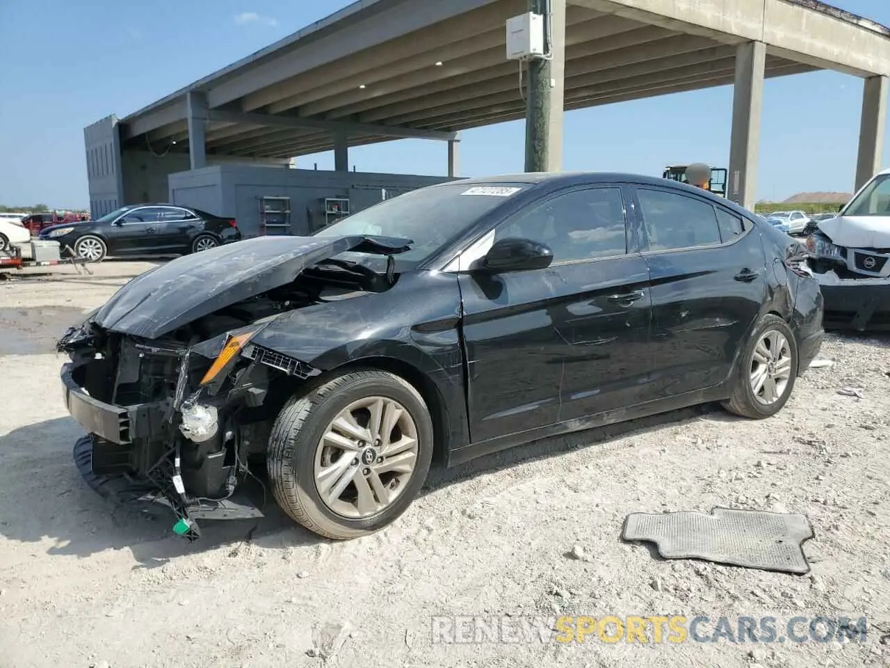 1 Photograph of a damaged car 5NPD84LF1KH436086 HYUNDAI ELANTRA 2019