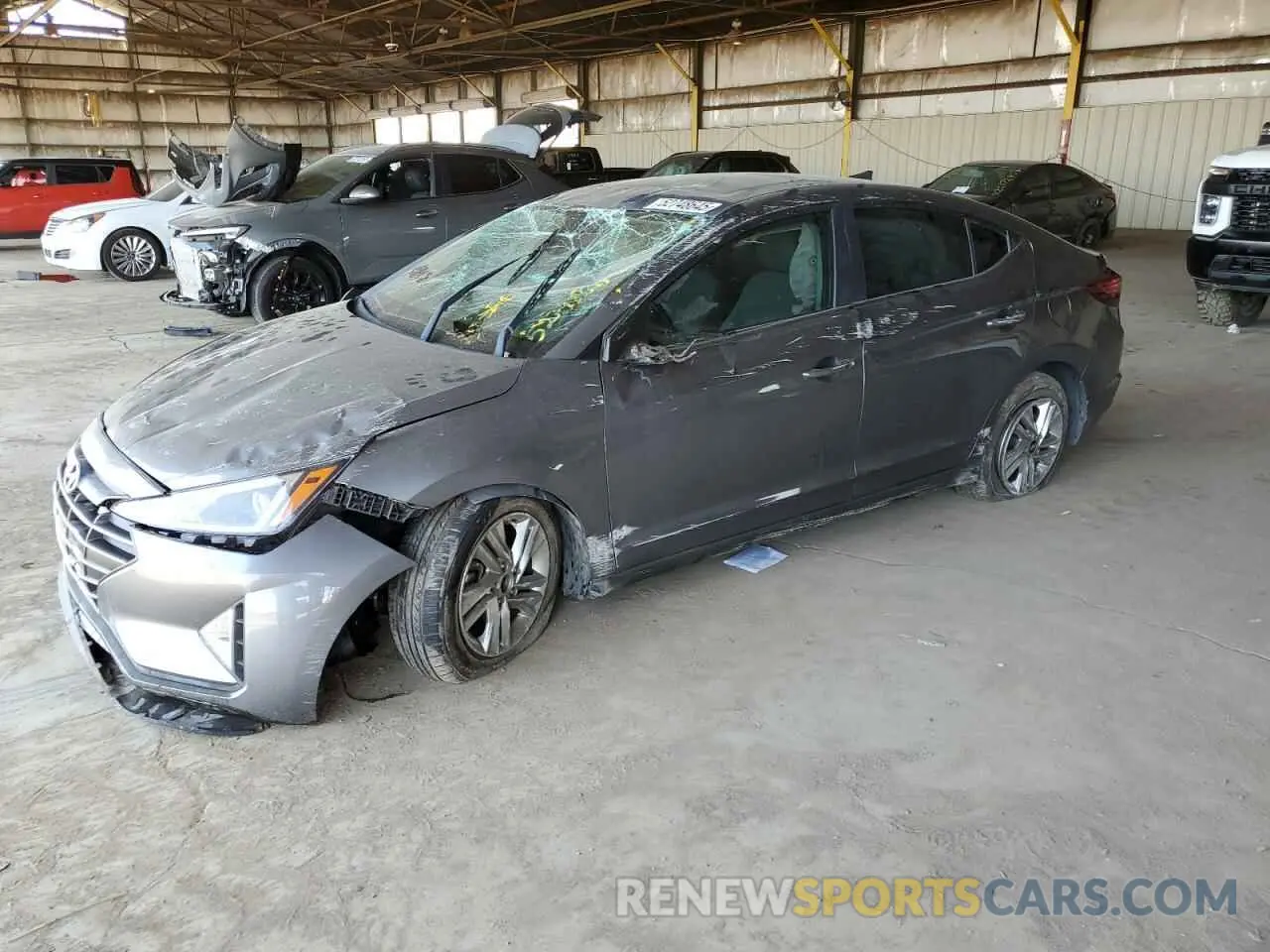 1 Photograph of a damaged car 5NPD84LF1KH444639 HYUNDAI ELANTRA 2019