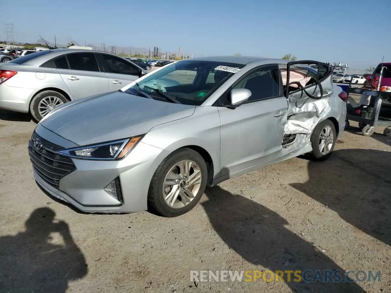 1 Photograph of a damaged car 5NPD84LF2KH412315 HYUNDAI ELANTRA 2019