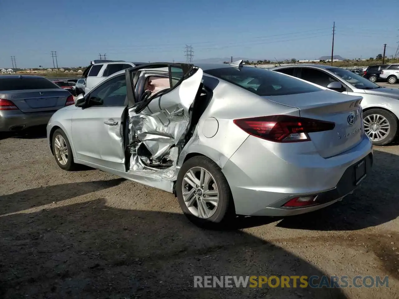 2 Photograph of a damaged car 5NPD84LF2KH412315 HYUNDAI ELANTRA 2019