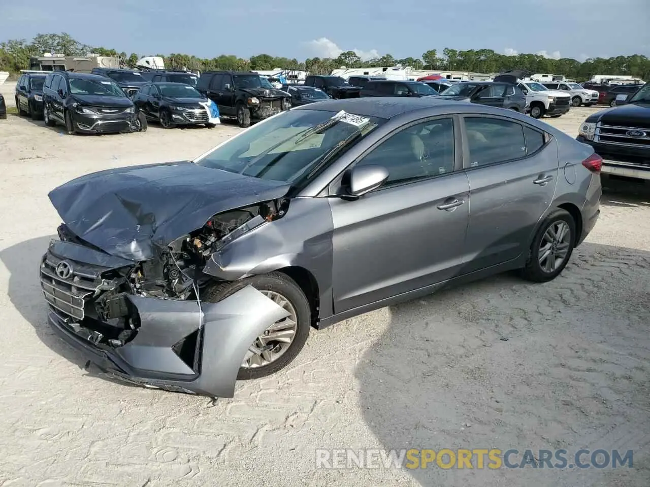 1 Photograph of a damaged car 5NPD84LF2KH422844 HYUNDAI ELANTRA 2019