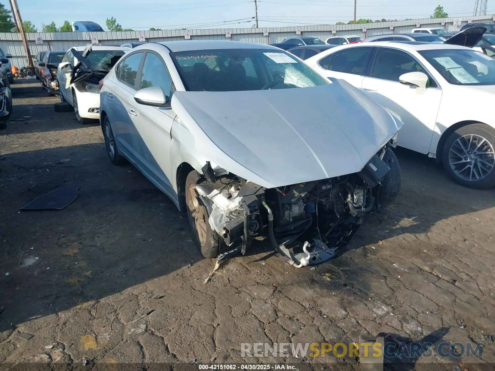 1 Photograph of a damaged car 5NPD84LF2KH441569 HYUNDAI ELANTRA 2019
