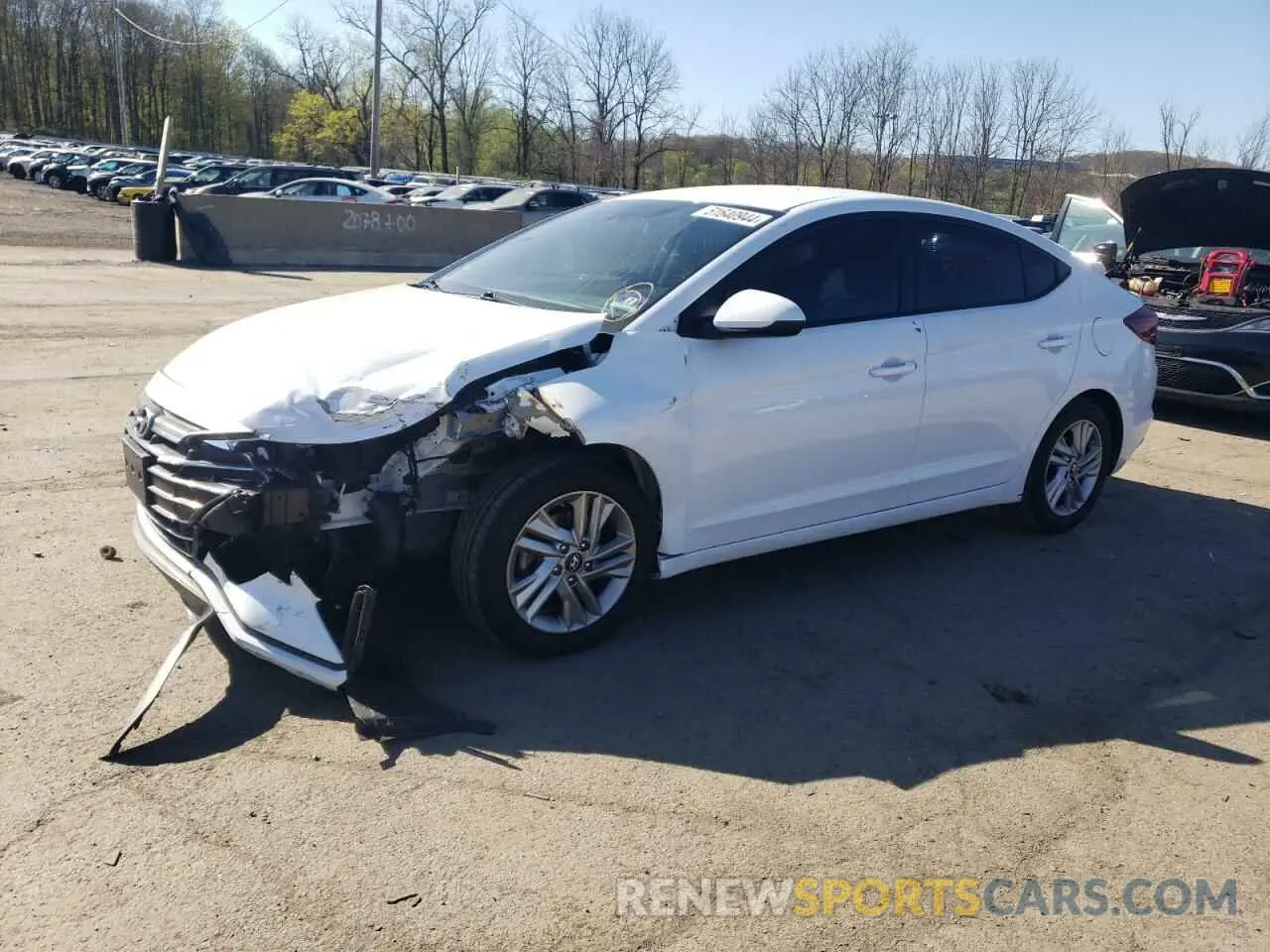 1 Photograph of a damaged car 5NPD84LF2KH455939 HYUNDAI ELANTRA 2019