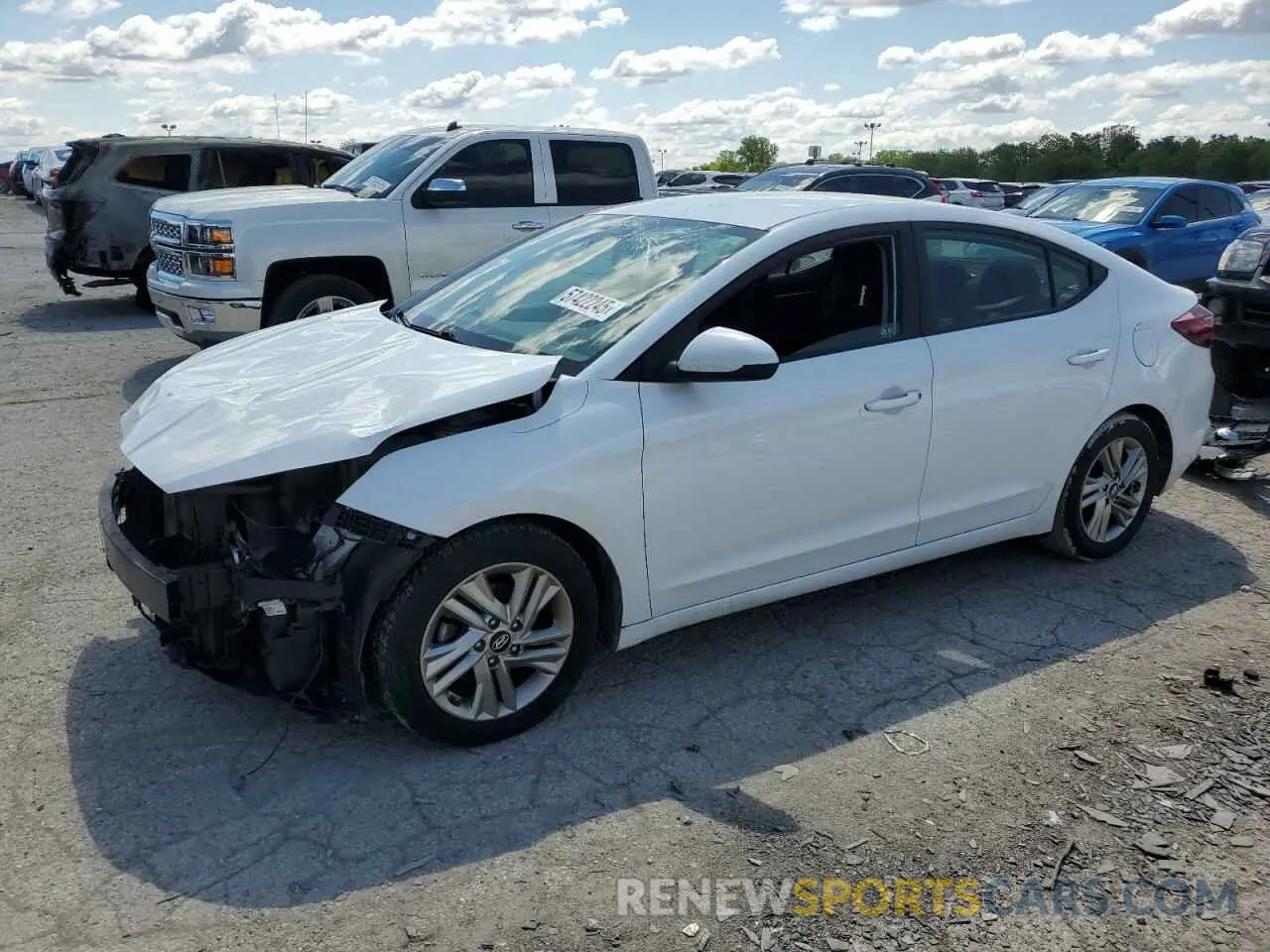 1 Photograph of a damaged car 5NPD84LF2KH457092 HYUNDAI ELANTRA 2019