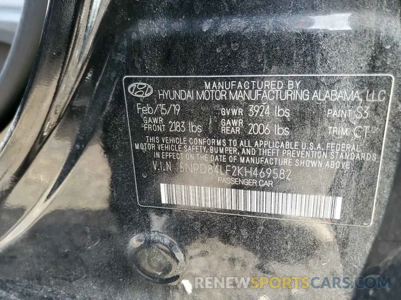 13 Photograph of a damaged car 5NPD84LF2KH469582 HYUNDAI ELANTRA 2019