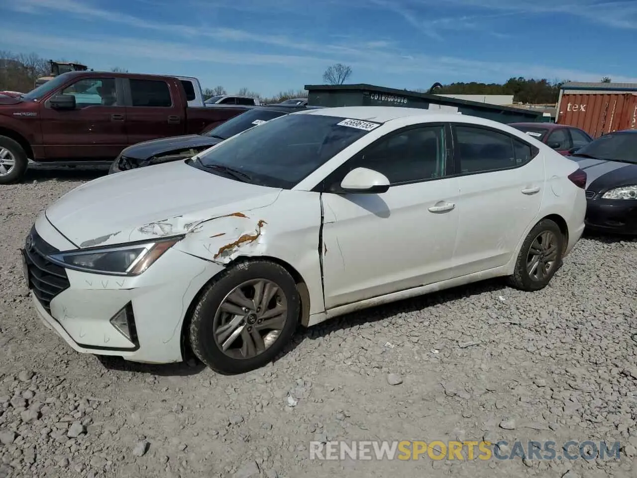 1 Photograph of a damaged car 5NPD84LF2KH482851 HYUNDAI ELANTRA 2019