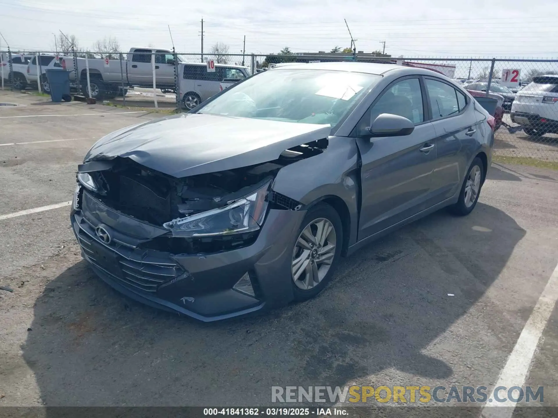 2 Photograph of a damaged car 5NPD84LF4KH424174 HYUNDAI ELANTRA 2019