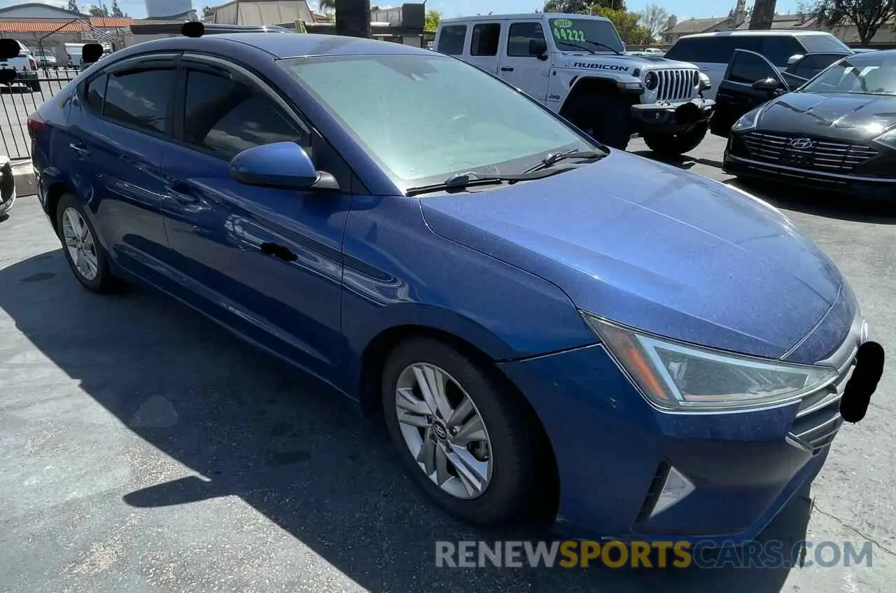 1 Photograph of a damaged car 5NPD84LF4KH424515 HYUNDAI ELANTRA 2019