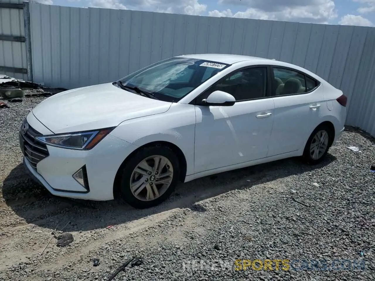 1 Photograph of a damaged car 5NPD84LF4KH435658 HYUNDAI ELANTRA 2019