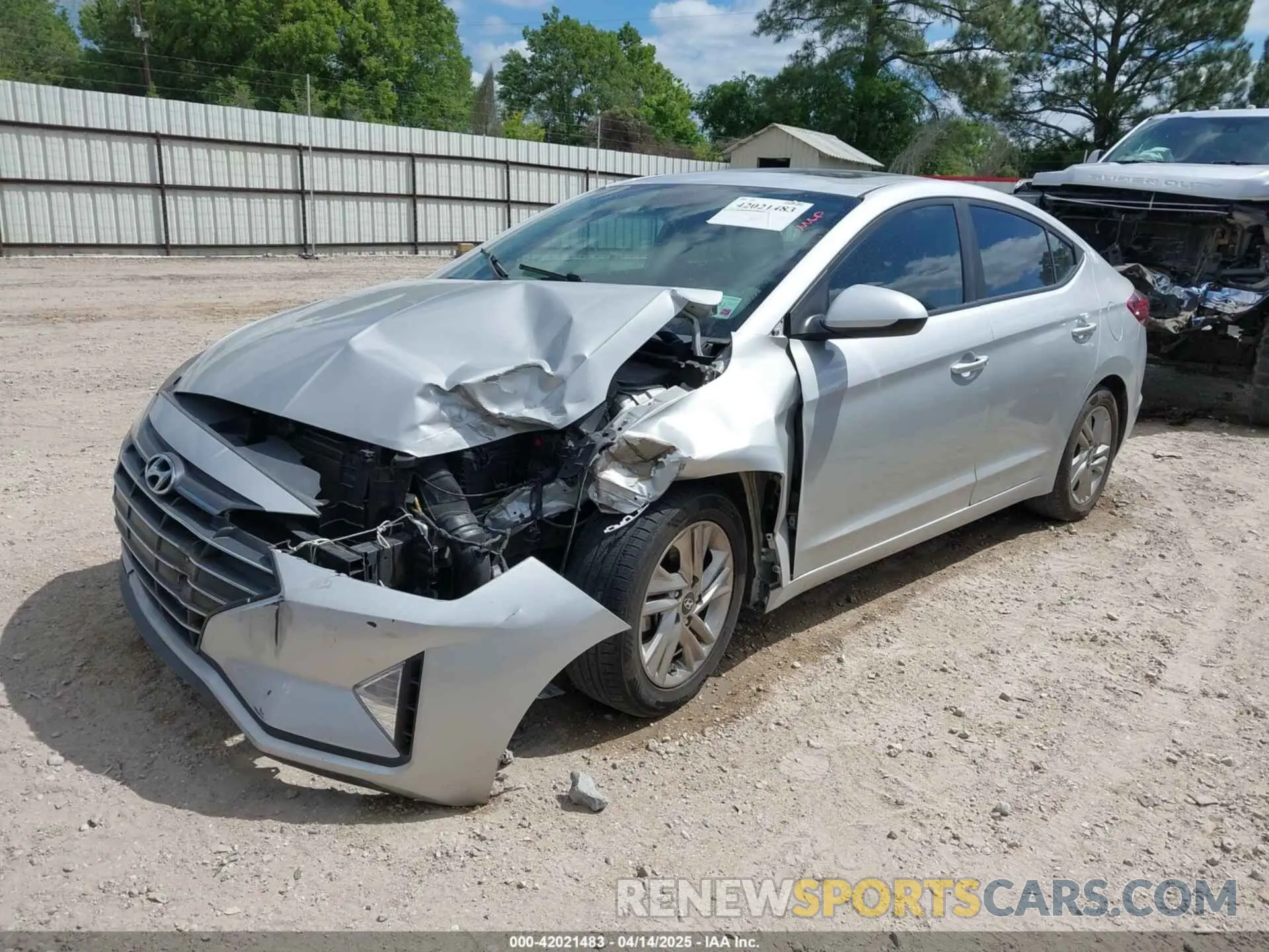 2 Photograph of a damaged car 5NPD84LF4KH446742 HYUNDAI ELANTRA 2019