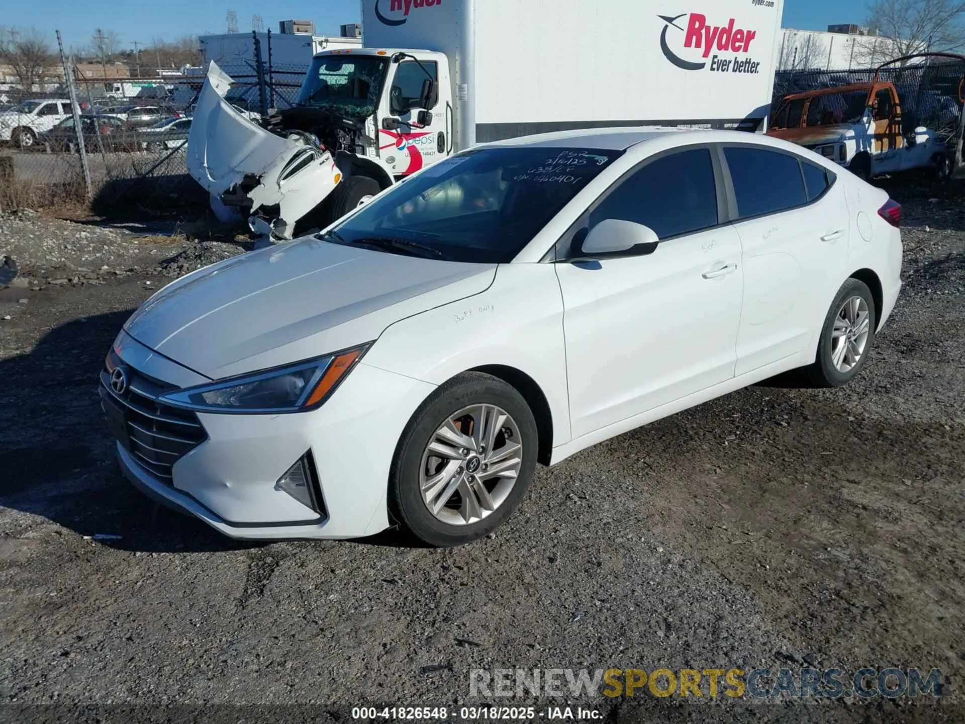 2 Photograph of a damaged car 5NPD84LF4KH460401 HYUNDAI ELANTRA 2019
