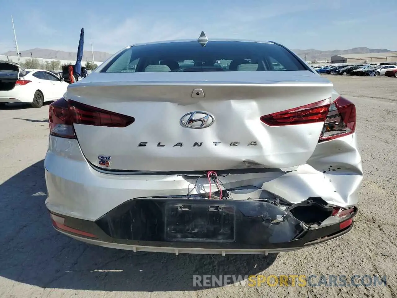 6 Photograph of a damaged car 5NPD84LF5KH407206 HYUNDAI ELANTRA 2019
