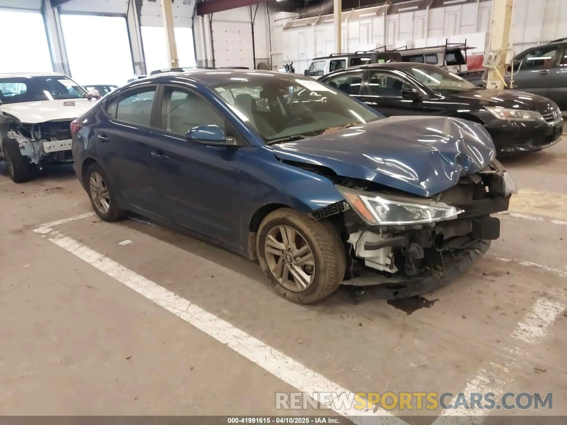 1 Photograph of a damaged car 5NPD84LF5KH438603 HYUNDAI ELANTRA 2019