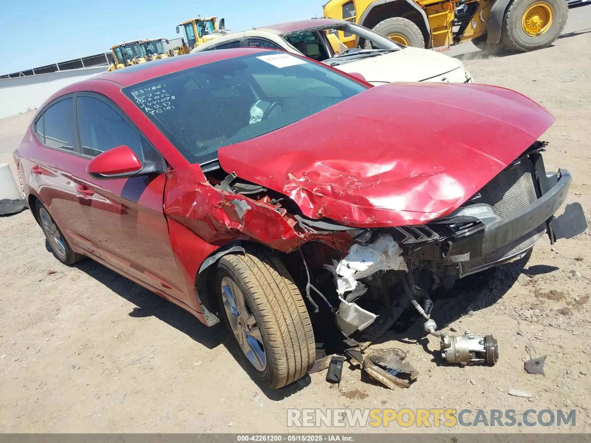 1 Photograph of a damaged car 5NPD84LF5KH441078 HYUNDAI ELANTRA 2019