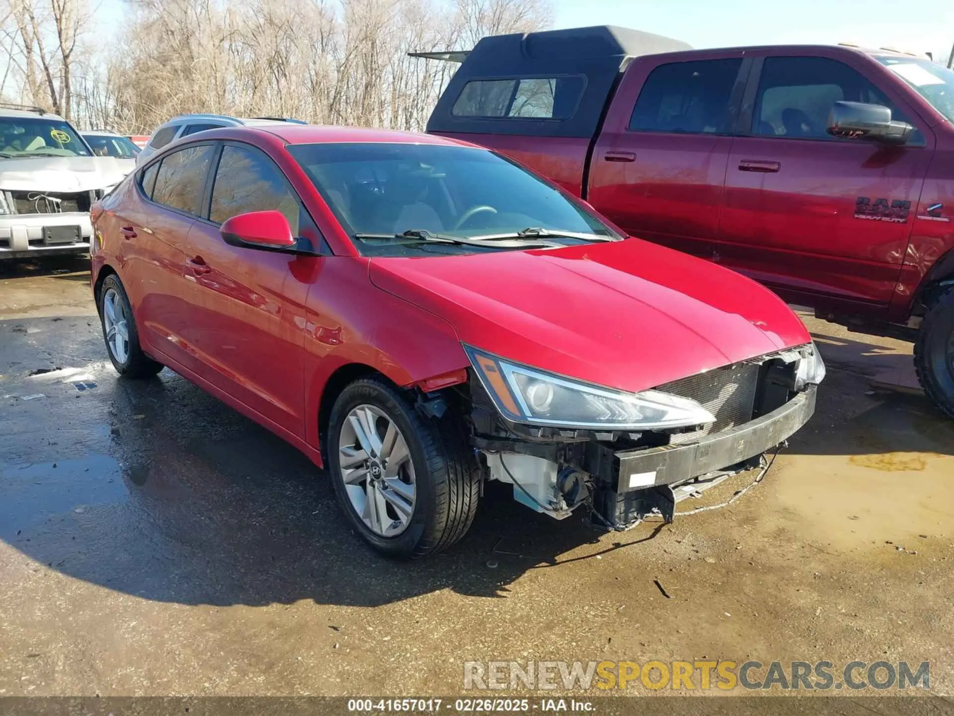 1 Photograph of a damaged car 5NPD84LF5KH448404 HYUNDAI ELANTRA 2019