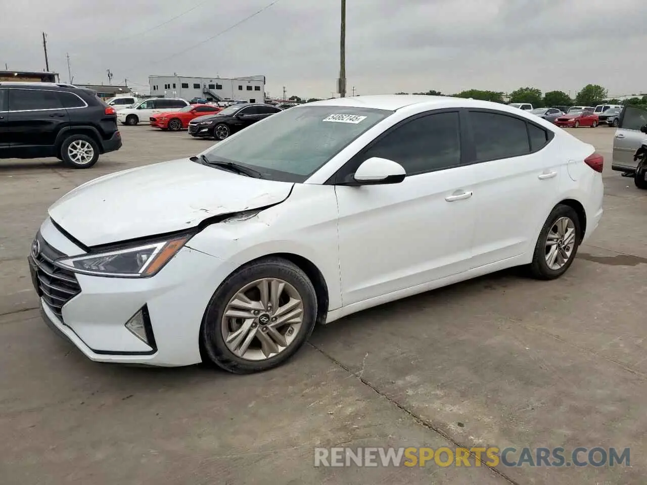 1 Photograph of a damaged car 5NPD84LF5KH480396 HYUNDAI ELANTRA 2019