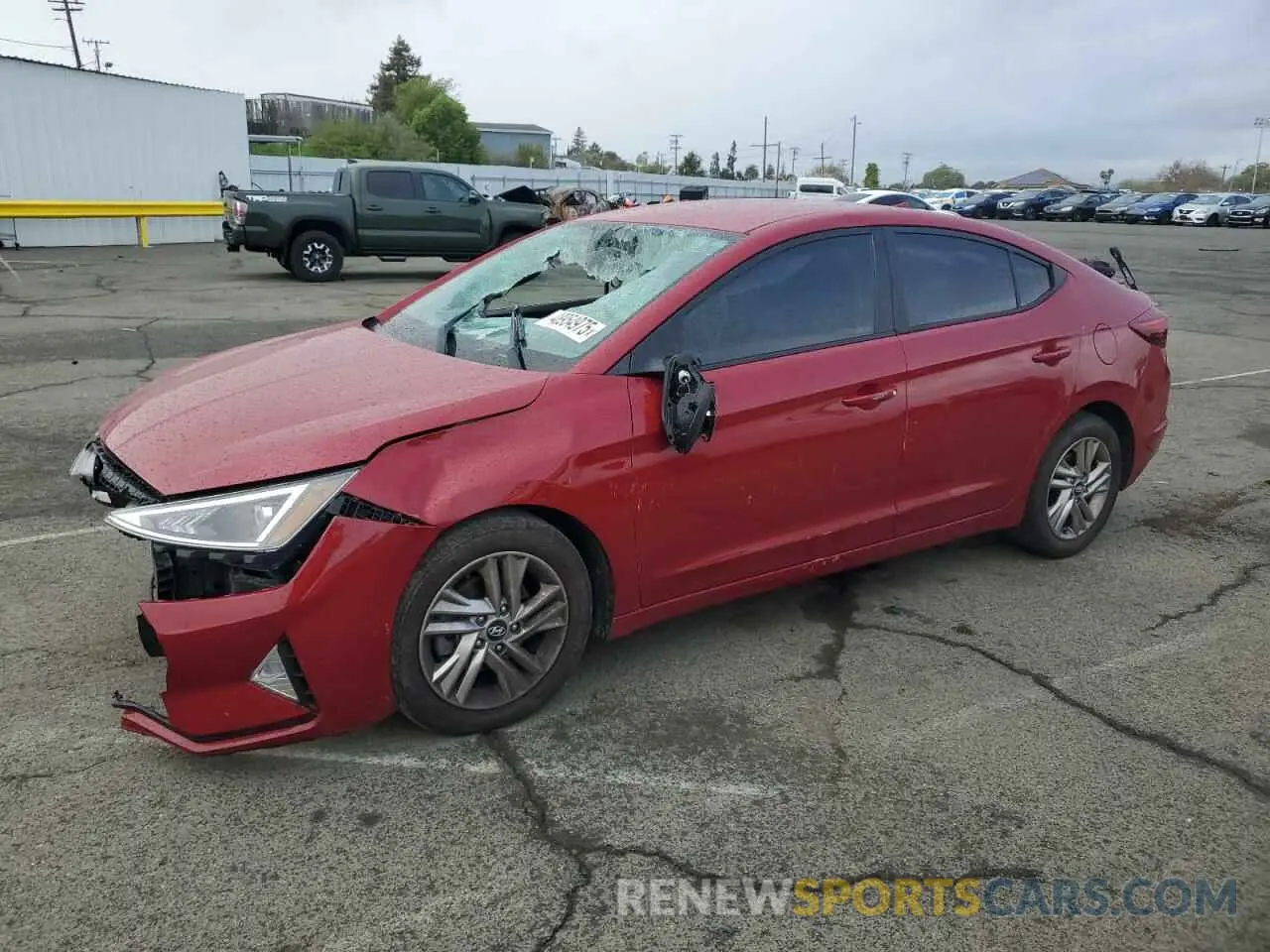 1 Photograph of a damaged car 5NPD84LF6KH421406 HYUNDAI ELANTRA 2019