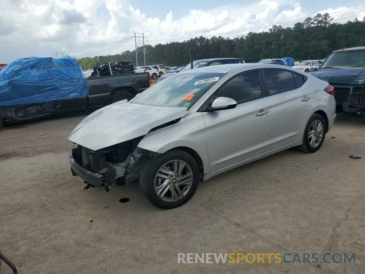 1 Photograph of a damaged car 5NPD84LF6KH445415 HYUNDAI ELANTRA 2019