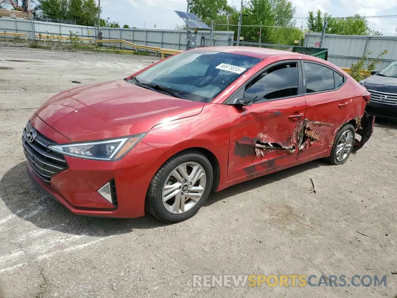 1 Photograph of a damaged car 5NPD84LF6KH477507 HYUNDAI ELANTRA 2019