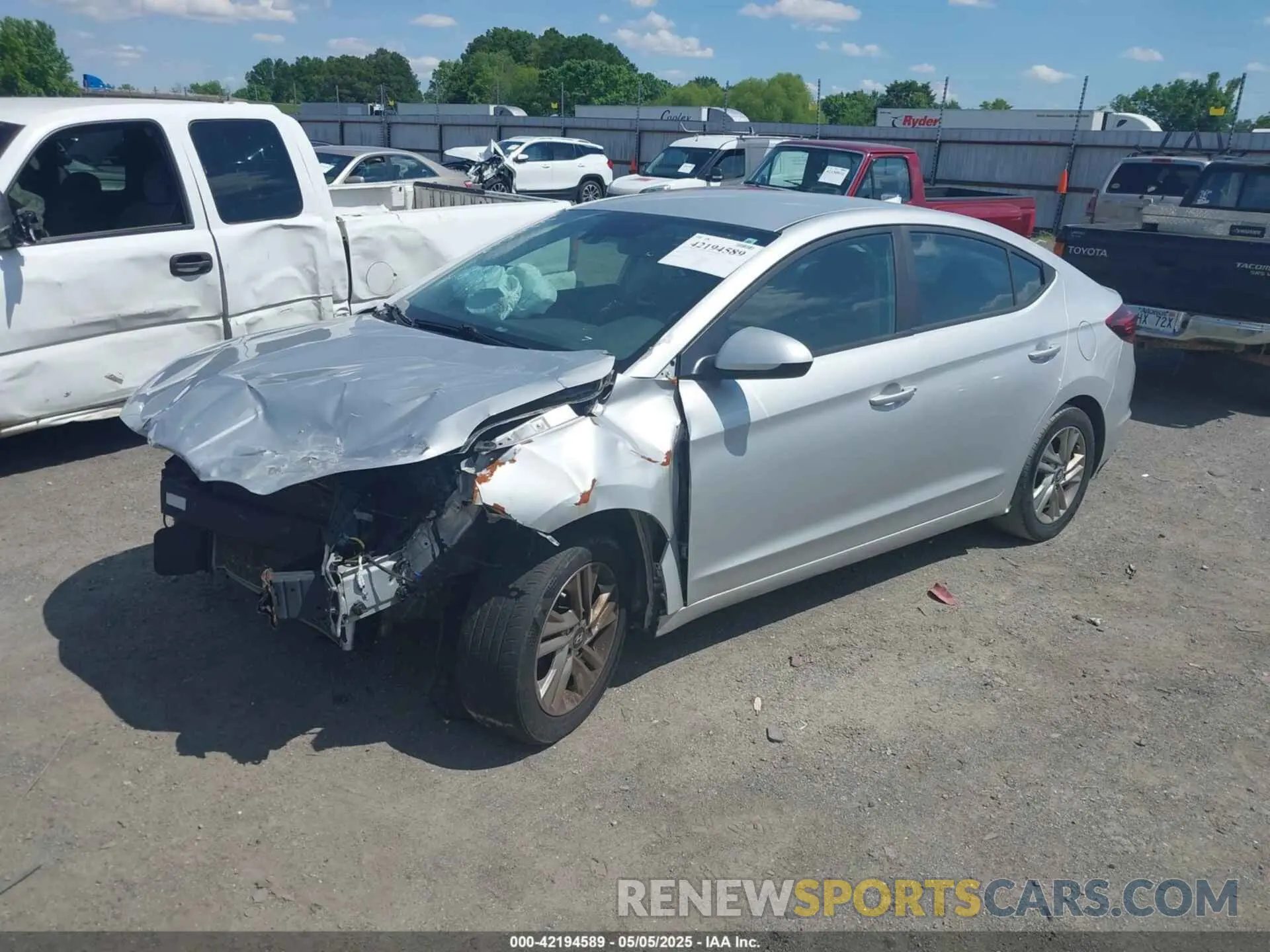 2 Photograph of a damaged car 5NPD84LF7KH459775 HYUNDAI ELANTRA 2019